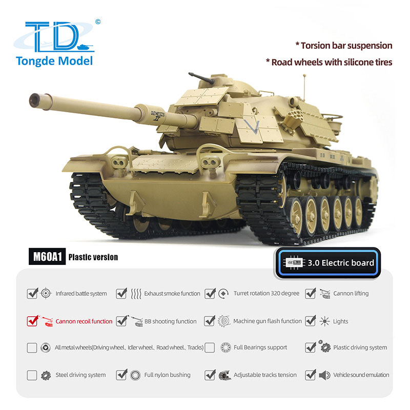 Tongde Model 1/16  M60A1 W/ERA USA  2.4GHzʥץܥåץ㥿ԥ顦ץۥ롦BBꥳ롦ɡȯ͡M2022-1