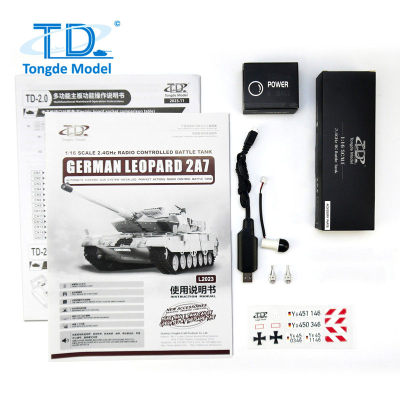 Tongde Model 1/16 쥪ѥ Leopard 2 A7  2.4GHzʥץܥåץ㥿ԥ顦ץۥ롦BBꥳ롦ɡȯ͡L2023