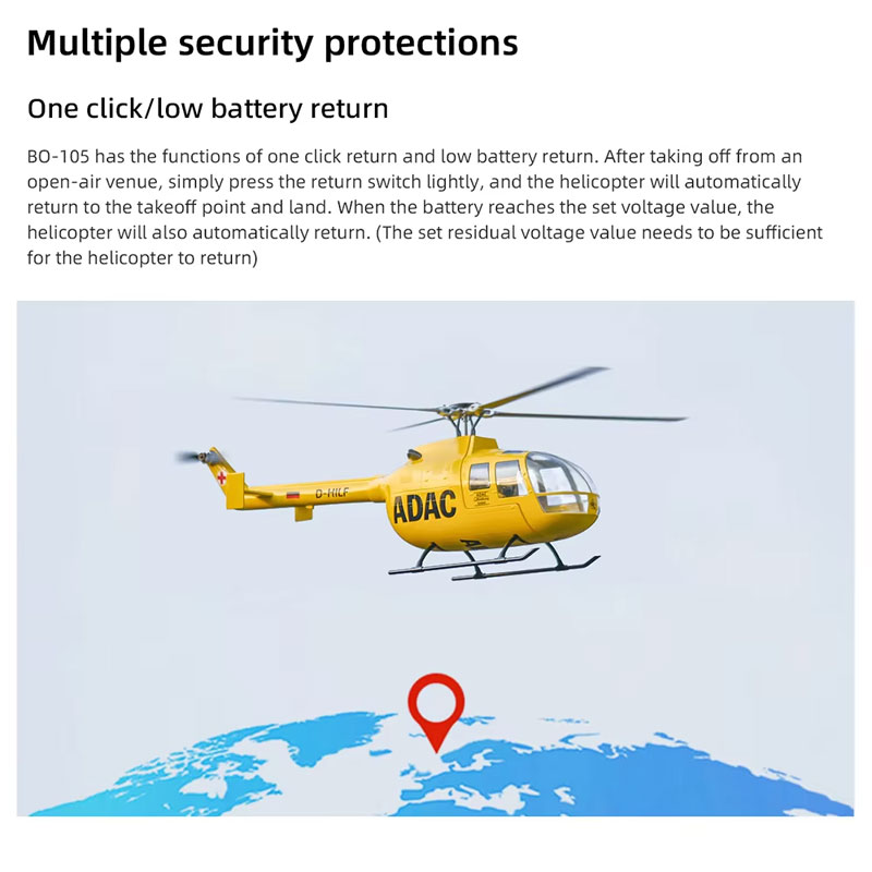 FLY WING�ʥե饤�����󥰡�BO-105  6CH ��������إ�RTF��GPS�����ݻ���󥭡��꥿����APPĴ��RC�إꥳ�ץ���RTF��H1V2�������楷���ƥ�