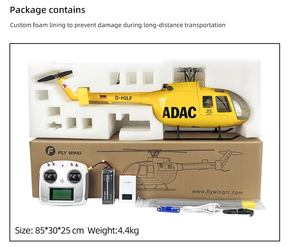 FLY WINGʥե饤󥰡BO-105 ֥롼å  6CH إRTFGPSݻ󥭡꥿APPĴRCإꥳץRTFH1V2楷ƥ