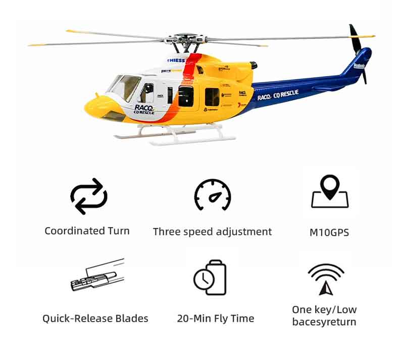 FLY WING�ʥե饤�����󥰡� Bell412 6CH ��������إ�RTF ��ACE����ȥ����顼��M10 GPS��4��֥졼�ɡ�75cm��1100g��25ʬ���ԡ�RC�إꥳ�ץ���RTF��ACE�������楷���ƥ�