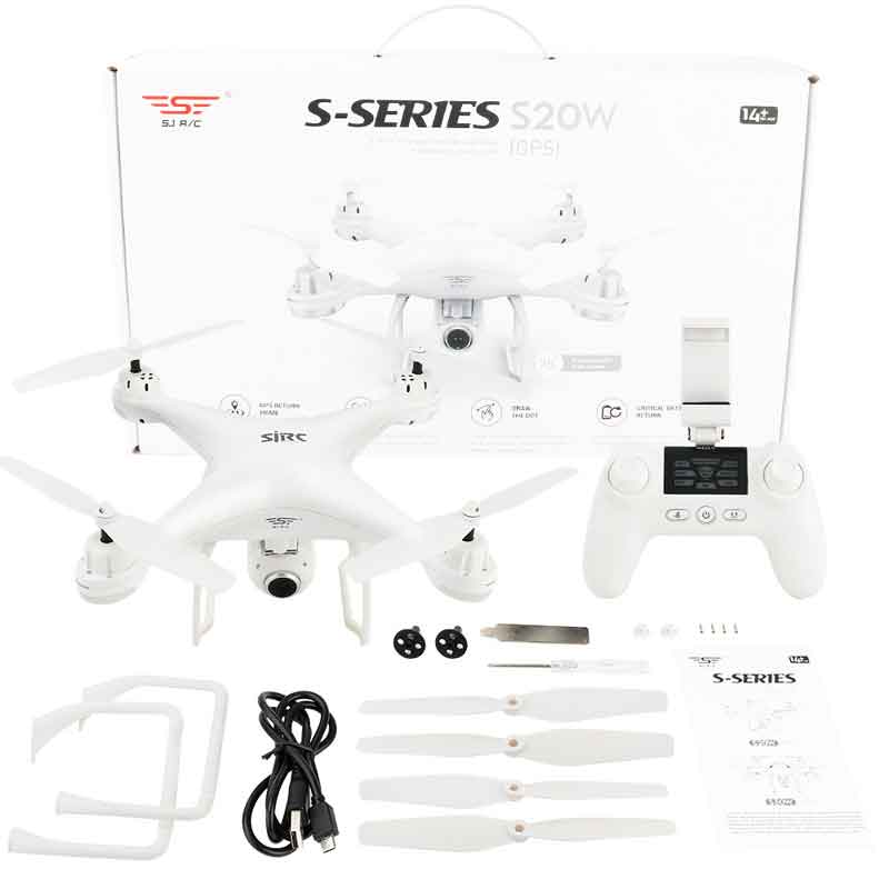 SJRC/륷 S20W 2.4G ɥ  6㥤  1080P Wifi FPV ֥GPS ٰݻ RCɥץ