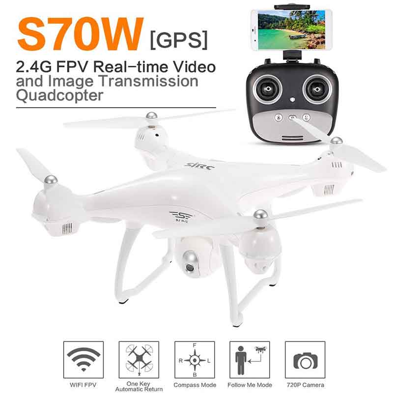SJRC/�����������������륷���� S70W 2.4G �ɥ�����  6�����㥤��  1080P����� Wifi FPV ���֥�GPS ���ٰݻ� RC�����ɥ��ץ���