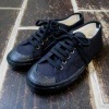 【maccheronian】マカロニアン レディース キャンバススニーカー 1307F(BLACK)