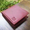 【IL BISONTE】イルビゾンテ Vacchetta Smoothレザー二つ折り財布 54152311340 (COL Cannellaシナモン/Pepe Nero ペッパー)