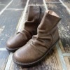 【trippen】 バッファローレザーショートブーツ CLOSED PLEATS-BUF (カーキ)