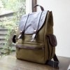 【IL BISONTE】 イルビゾンテ A Special Partnership キャンバス×バケッタビンテージレザー バックパック 【54192309123】( COL カーキ×CESTNATダークブラウン)