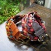 【ANGLO】アングロ メッシュ レザー 細ベルト color ピンク*グレー/イエロー*キャメル