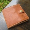 【IL BISONTE】イルビゾンテ レザー二つ折り財布 412228(ヤキヌメ/ダークブラウン/ブラック)