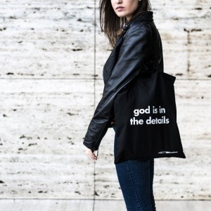 GOD IS IN THE DETAILS TOTE BAG