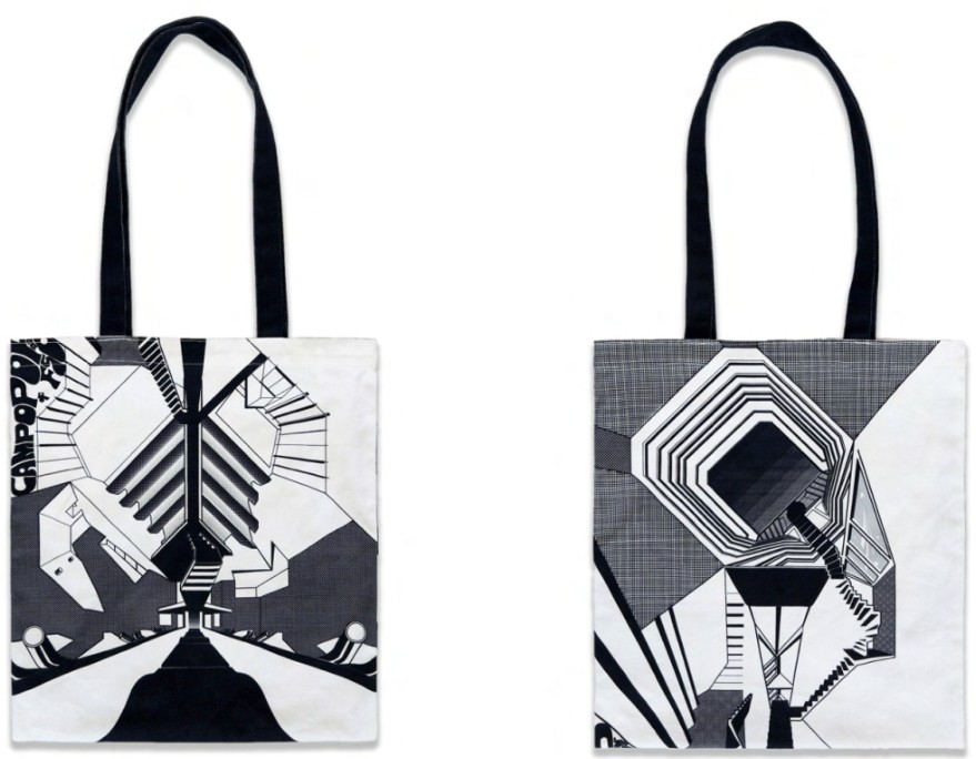 ARATA ISOZAKI トートバッグ-Architectural Space ブラック