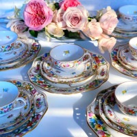 Dresden Flower Quartet Set for Six