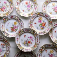 Dresden Bouquet Reticulated Plate(set of 10)  ƩĦɥ쥹ǥեץ졼10祻å