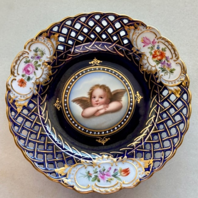 KPM　ベルリン　2人の天使　絵皿　エンジェル 西洋アンティーク　1870年代 KPM ベルリン 2人の天使 絵皿 エンジェル 西洋アンティーク 1870年代