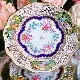 ɥ쥹ǥ󡡥ɥĤ鯤ȥ֡ƩĦץ졼    Dresden Rose Bouquet Reticulated Plate