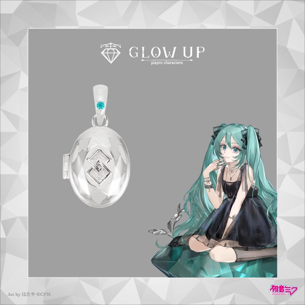 初音ミク　イニシャルペンダントトップ 初音ミク「Glow up」】＜初音ミク＞ロケットペンダントトップ