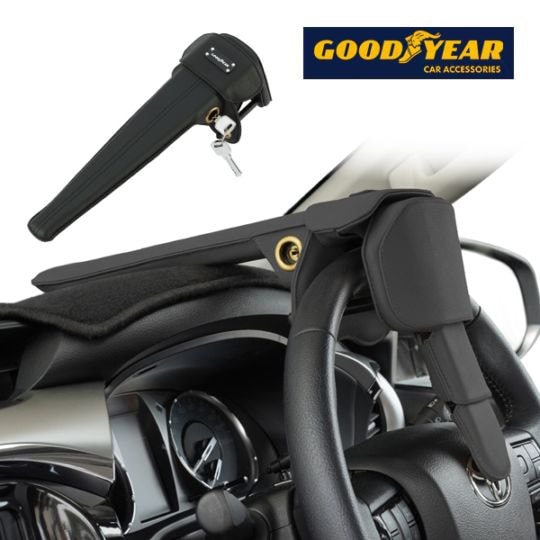 GOODYEAR ステアリングロック ハンドルロック(ブラック)
