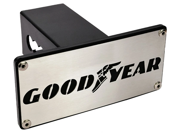 GOODYEARロゴ入 メタル ヒッチカバー