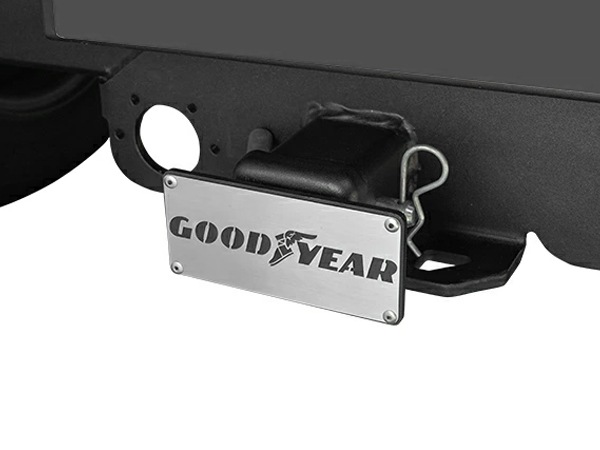GOODYEARロゴ入 メタル ヒッチカバー
