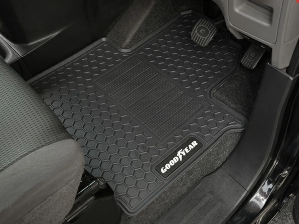 GOODYEAR 日産 NV200バネット バン（VM20/VNM20 ワゴン M20 平成21年5月～現行）ラバーフロアマット オールウェザーマット ラバーマット 2枚セット フロント 運転席 助手席