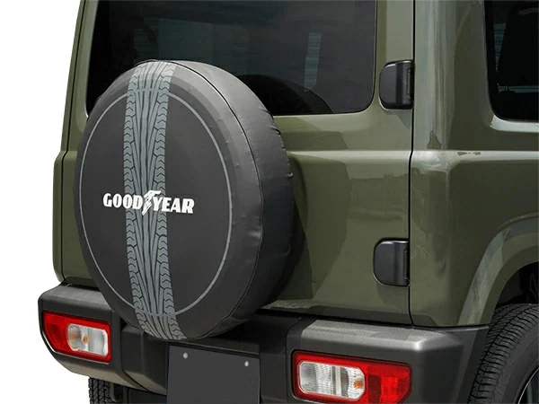 GOODYEAR ソフト スペアタイヤカバー 背面タイヤカバー タイヤパターン ブラック 195/80R15 スズキ ジムニーノマド JC74W ジムニー5ドア