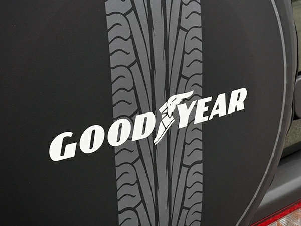 GOODYEAR ソフト スペアタイヤカバー 背面タイヤカバー タイヤパターン ブラック 195/80R15 スズキ ジムニーノマド JC74W ジムニー5ドア