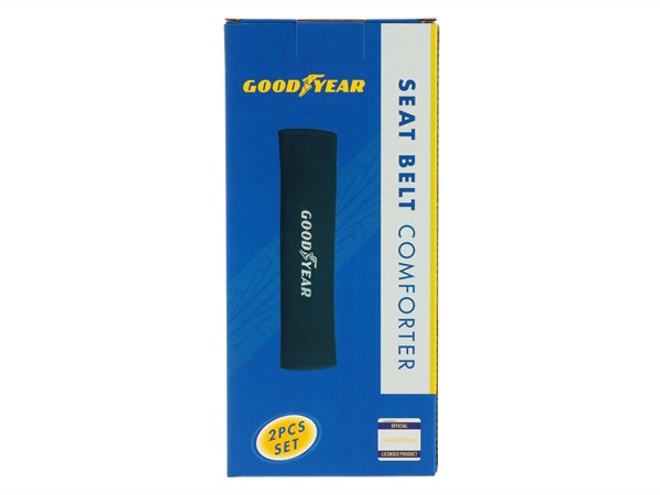 GOODYEAR シートベルトカバー シートベルトパッド 2本セット GOODYEARロゴ入