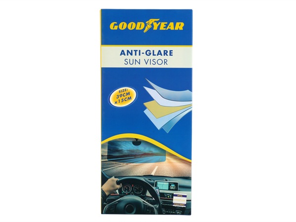 GOODYEAR サンバイザースクリーン(クリップ式 偏光 390mm×150mm) 日除け 紫外線カット UVカット サングラス不要