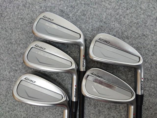 PING ピン i230 アイアン 5本セット 7-U TRAVIL85R 赤橙 中古】 PING ピン i230 赤ドット #7-PW、UW 5本 アイアンセット ALTA J