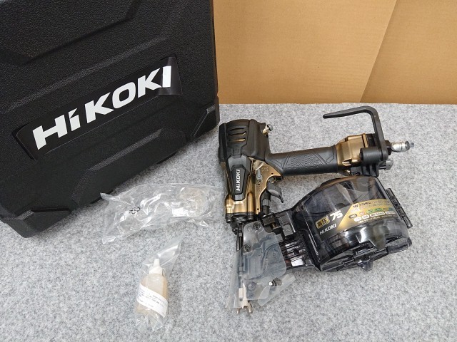 未使用品】 ハイコーキ 75mm 高圧ロール釘打機 NV75HR2 (S) パワー切替 