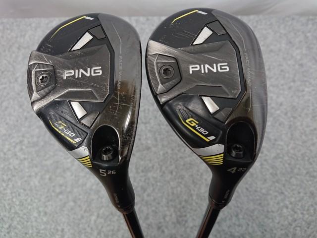 中古】 PING ピン G430 ハイブリッド UT 4H 22° & 5H 26° 2本セット