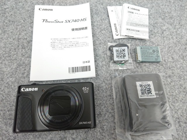 未使用品】 Canon キヤノン PowerShot SX740 HS ブラック コンパクト 