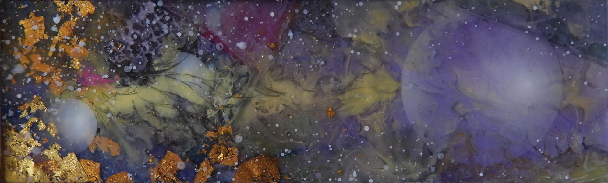 2507】パトラムーン アクリル画 ウロ四宮 球体 宇宙観 サイズ