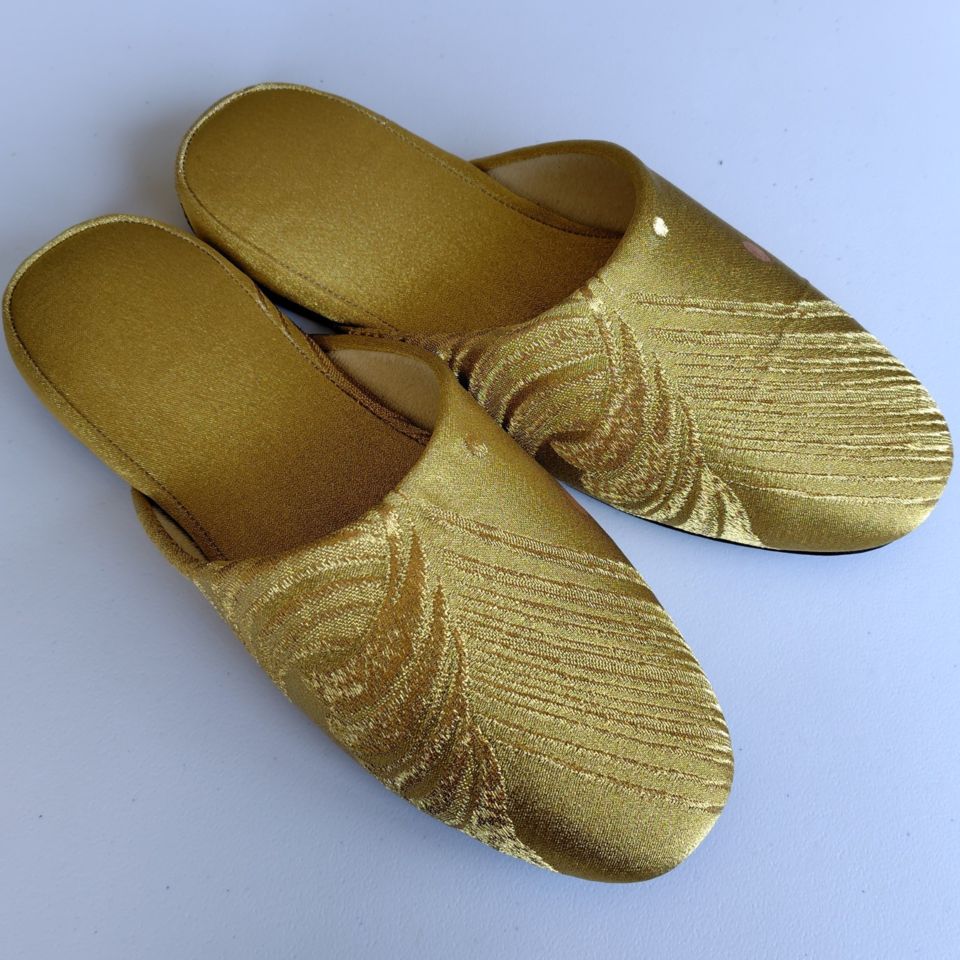 日本サイズ【30cm】着物リメイク和風スリッパ　高級感　日本製　大きめ　袋帯リメイク　スリッパ　履物　宿泊施設　ホテル　旅館　外国人お客様用　プレゼント