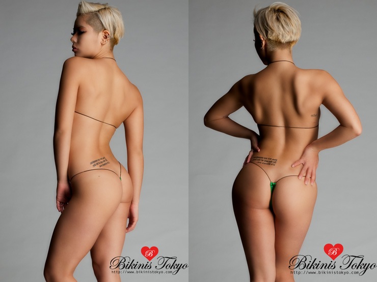 スリング マイクロビキニ・メタリックグリーン