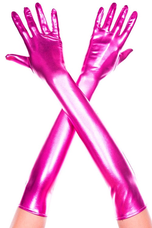 Extralongメタリックグローブ・ピンクパープル