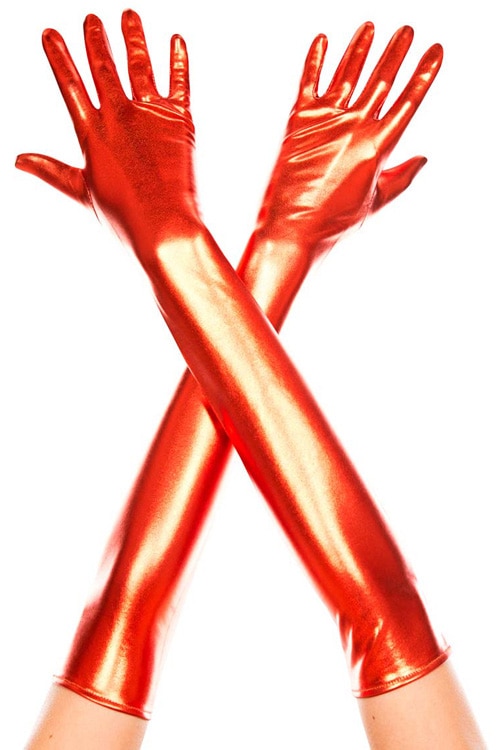 Extralongメタリックグローブ・レッド