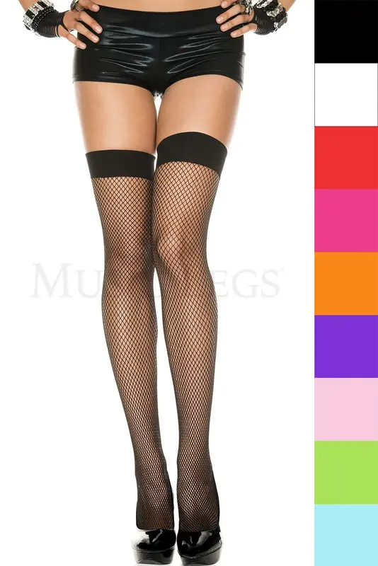 シンプルガーター網タイツー細目