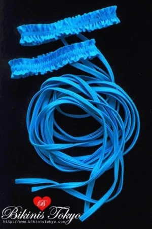 ガーター付き   レッグロープ2本セット・ブルー