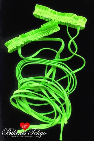 ガーター付き   レッグロープ2本セット・ライム