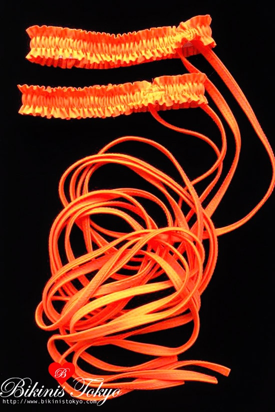 ガーター付き レッグロープ2本セット・オレンジ