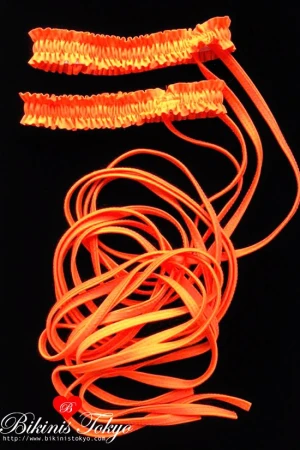 ガーター付き   レッグロープ2本セット・オレンジ