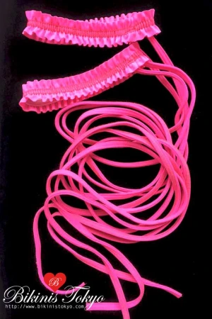 ガーター付き   レッグロープ2本セット・ピンク