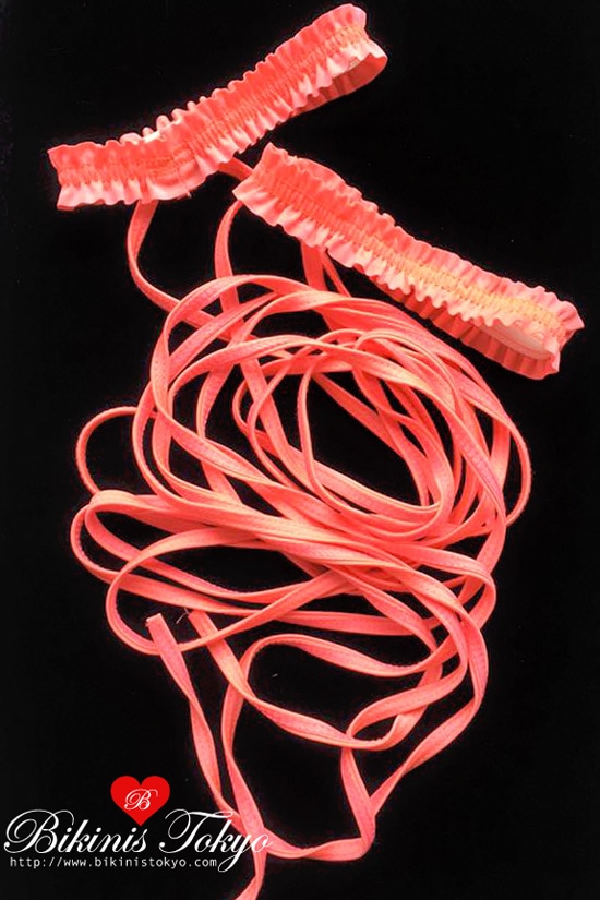 ガーター付き レッグロープ2本セット・コーラル