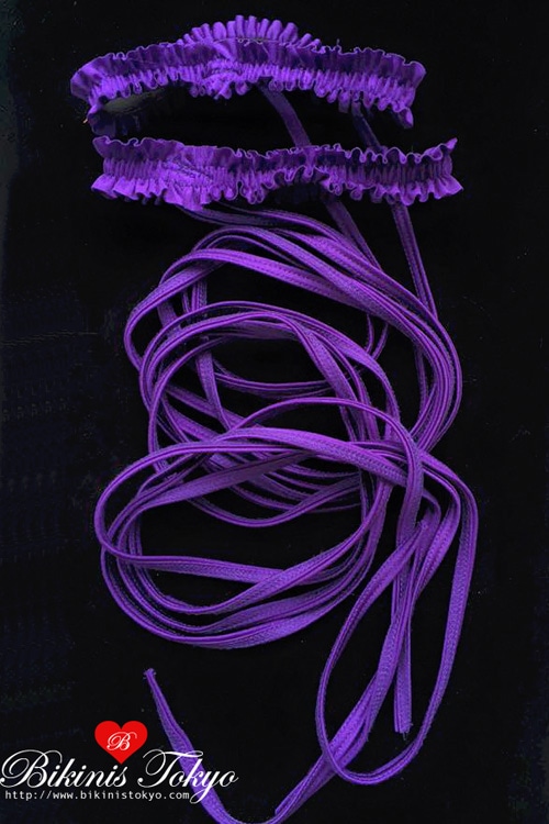 ガーター付き レッグロープ2本セット・パープル