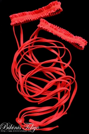 ガーター付き   レッグロープ2本セット・レッド