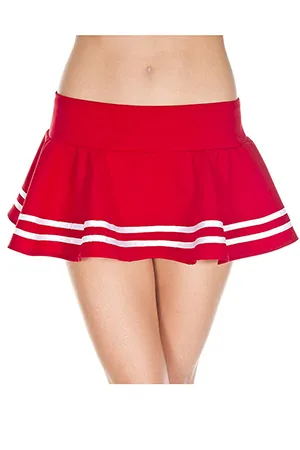 ダブルストライプwavyスカート・レッド