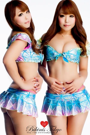 マイクロミニ プリーツスカート・レインボーマルチ