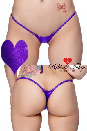 【BikinisTokyoオリジナル】極小マイクロTバックショーツ・ミストラメパープル