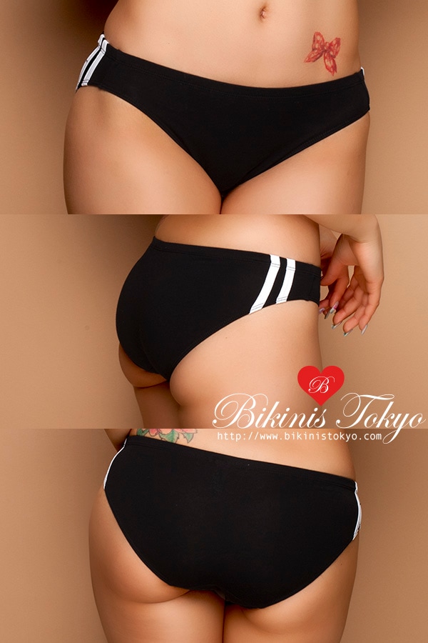 【ユニセックス】ベア天サイドラインブルマ・ブラック